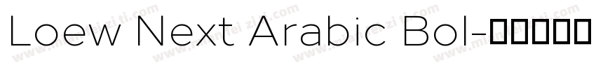Loew Next Arabic Bol字体转换